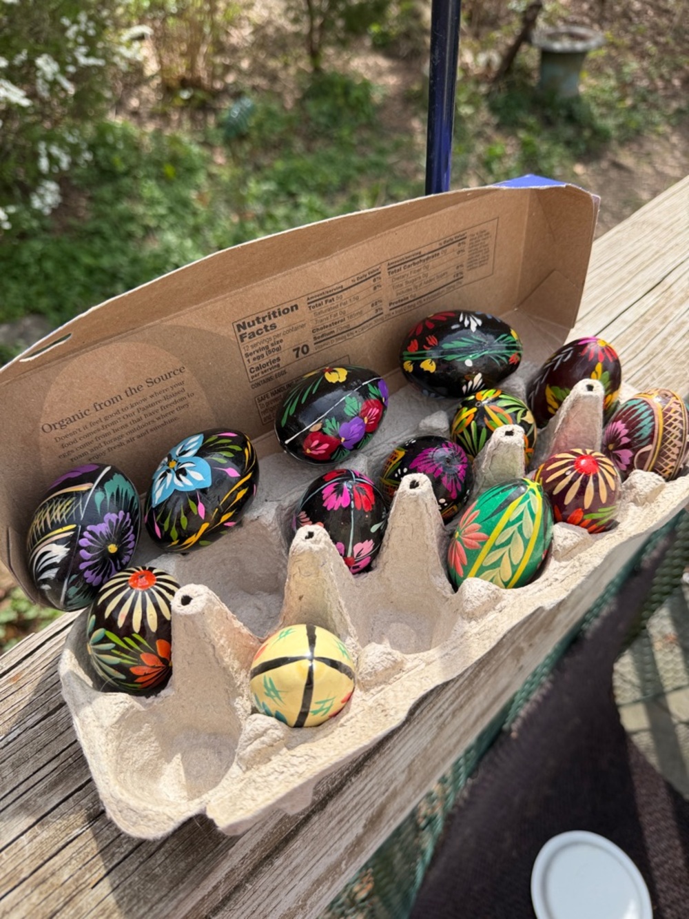 Handpainted Wood Eggs (13) As Is Collectible 1970’s Some With Paint Chipped - Picture 15 of 16